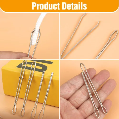 Miniatura 3 de Runsgo Juego de herramientas de enhebrador de cuerda, clips de costura, para reemplazo de cordón para sudaderas, pantalones cortos, pantalones