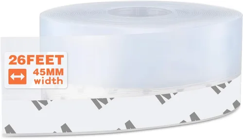 MIKOSI cinta de sellado de silicona de 26 pies, cinta adhesiva para puertas, ventanas, huecos de duchas Transparente