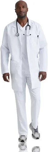 Miniatura 5 de Barco Grey's Anatomy Scrubs Signature - Noah Professional - Abrigo de laboratorio médico de longitud completa de 4 botones de manga larga de 37