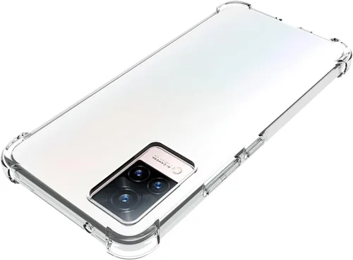 Miniatura 4 de USTIYA Funda para Vivo V21 5G Clear TPU Cuatro Esquinas Cubierta Protectora Transparente Suave Funda
