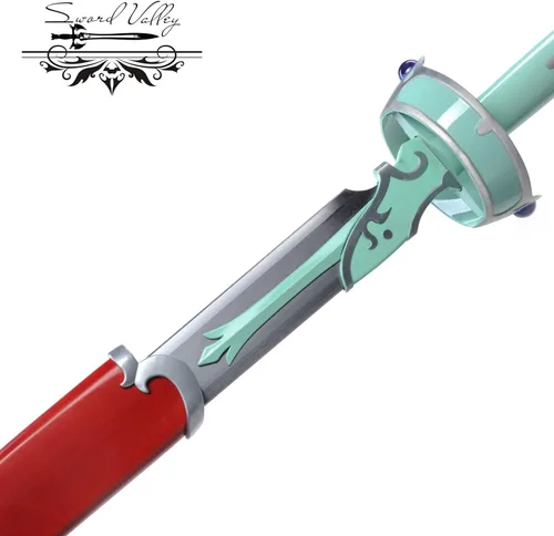 Miniatura 4 de Sword Valley Luz brillante - Espada roja SAO - 42.1 in/42.13 pulgadas - Símbolos de runas de talla de hoja - Hoja de acero inoxidable - Forjado a