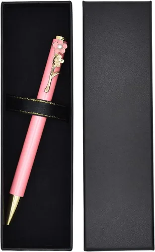 Miniatura 8 de Gullor Bolígrafo de laca negra con estuche de negocios, bolígrafo de metal retráctil ejecutivo de lujo para hombres y mujeres, oficina ejecutiva Azul