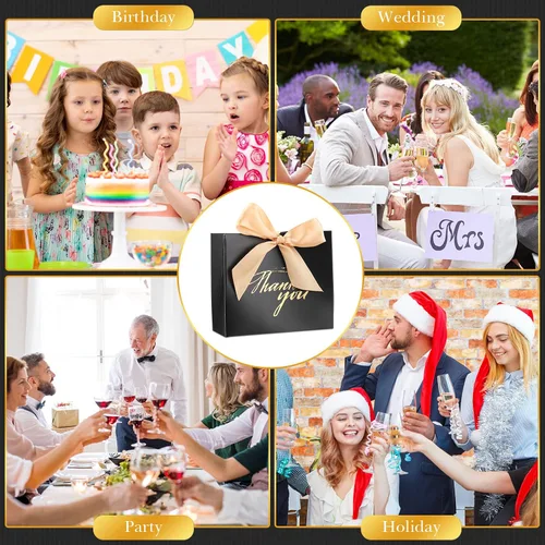 Miniatura 6 de Wesiti Paquete de 80 bolsas pequeñas de regalo de agradecimiento, lazo de coqueta para fiesta, cajas de cinta de lazo para boda novia, 4.5 x 1.8 x