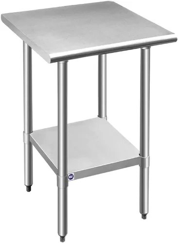 Miniatura 58 de Mesa de acero inoxidable para preparación y trabajo con protector contra salpicaduras, 24x72 pulgadas