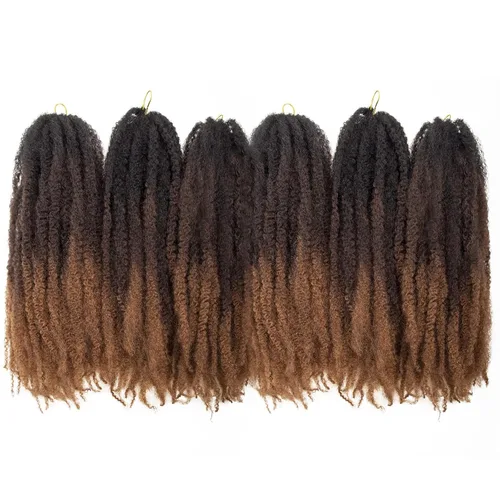 Miniatura 44 de Cabello trenzado Marley Twist de 18 pulgadas, extensiones sintéticas suaves, esponjosas y versátiles para estilos de aspecto natural, perfecto
