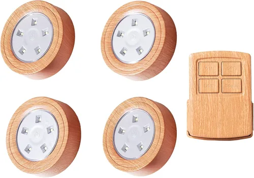 Miniatura 9 de Luces de disco con control remoto, luces LED para debajo del gabinete con temporizador automático, funciona con pilas, luz regulable debajo