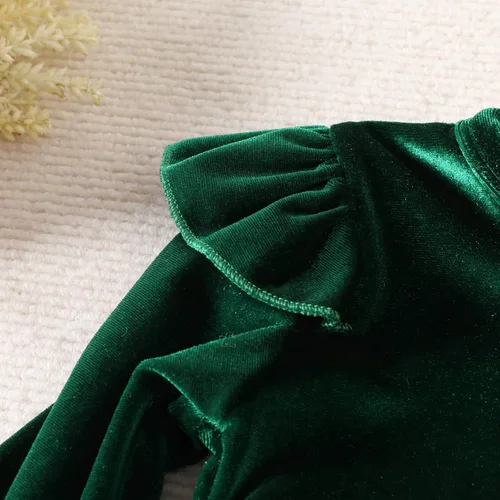 Miniatura 121 de IDOPIP Vestido tutú de terciopelo para niñas pequeñas, vestido de manga larga para princesa, Navidad, cumpleaños, fiesta, boda, vestidos de otoño e