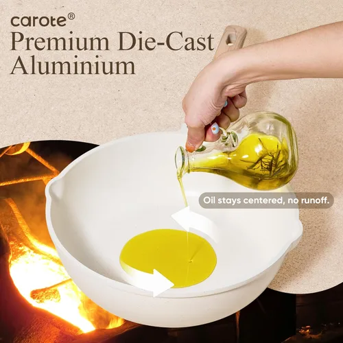 Miniatura 6 de CAROTE Juego de ollas y sartenes, juegos de utensilios de cocina antiadherentes, 21 piezas de utensilios de cocina de inducción, juego de cocina