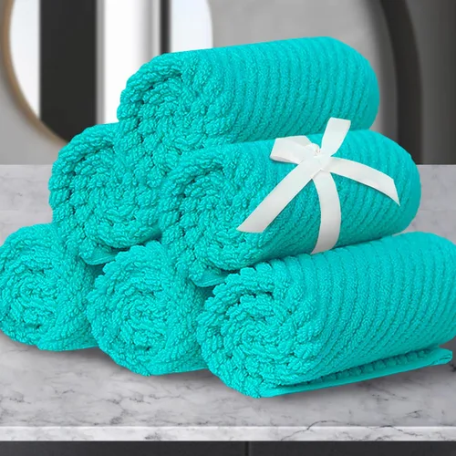 Miniatura 21 de VOOVA & MOVAS Toallas de baño amarillas – 100% algodón Secado rápido Peso Gruesas Suave, juego de 6 toallas de baño, 2 toallas grandes de 30
