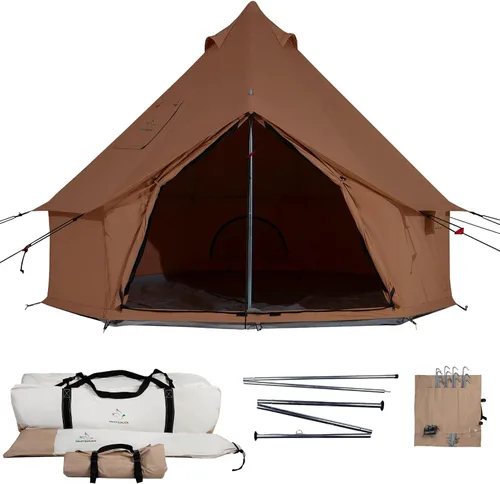 Miniatura 22 de Whiteduck Regatta - Tienda de campaña de lona con toma de estufa, impermeable, para 4 temporadas; para campamento de lujo en exteriores y glamping