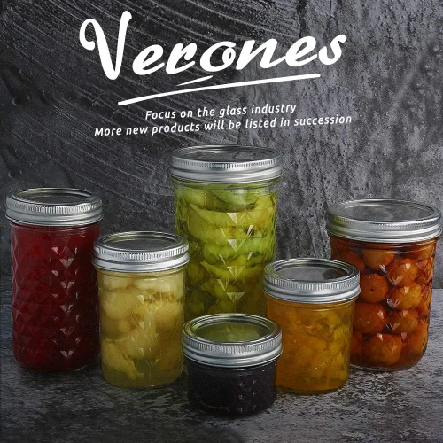 Miniatura 7 de VERONES Tarros Mason de 8 onzas, tarros de gelatina con tapas regulares, ideales para mermelada, miel, recuerdos de boda, regalos de ducha, paquete