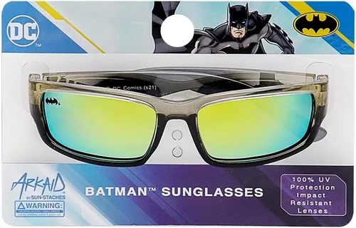 Miniatura 7 de DC Batman - Gafas de sol deportivas para niños, elegantes y duraderas, con protección UV, con funda de transporte suave, con licencia