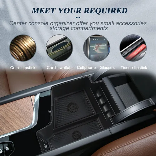 Miniatura 3 de BIBIBO 2023 2024 XC60 XC90 S90 V90 Organizador de Consola Central para Volvo XC60 V60 S60 S90 V90 XC90 de 2018-2023 2024 Caja de Almacenamiento
