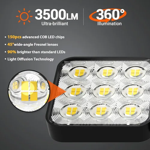 Miniatura 2 de Luz Solar de Inundación para Exteriores Paquete de 4, 3500LM Súper Brillante con Sensor de Movimiento Luces para Exteriores, Luces Solares
