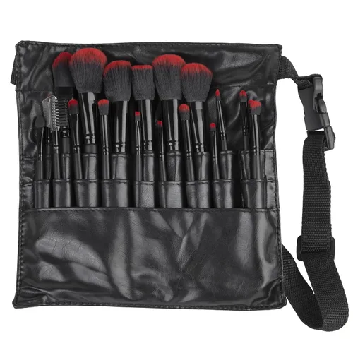Miniatura 6 de Ivation Cosméticos 20 Piezas Natural Facial Maquillaje Cepillo Set con bolsa de cuero (negro)