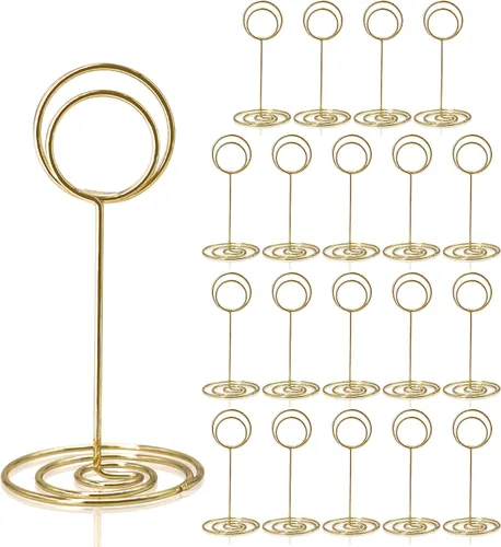 Miniatura 9 de Soportes para números de mesa, 20 unidades, 3.35 pulgadas, soportes para números de mesa para bodas, fiestas, graduaciones, recepciones