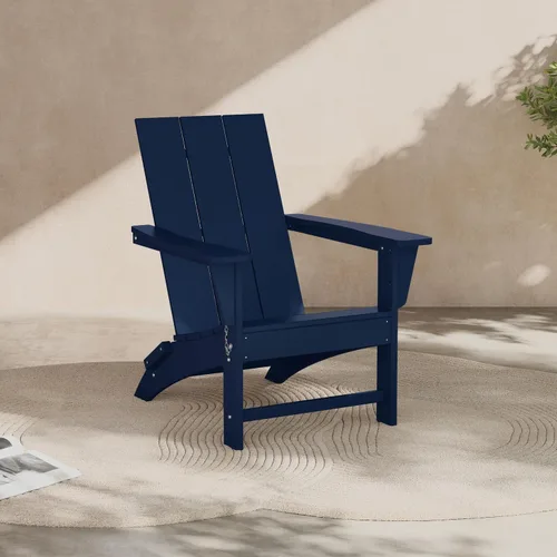 Miniatura 19 de Costaelm Sillas para hoguera, silla al aire libre HDPE silla Adirondack, moderna silla de porche de patio, porche delantero patio trasero, sillas