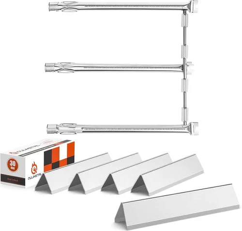 Miniatura 21 de QuliMetal 44.5 cm SUS304 Barras Aromatizadoras y Deflectores de Calor para Parrillas Weber Genesis 300 Series, Compatibles con Genesis E310 E320