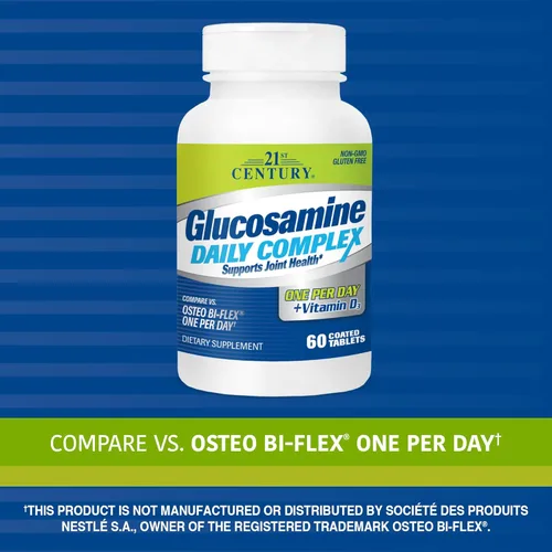 Miniatura 2 de 21st Century Glucosamine Daily Complex Plus D Tabletas, 60 unidades (27708)
