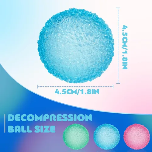 Miniatura 2 de 3 bolas antiestrés para adultos, bola blanda sensorial con textura de gel de memoria para niños y adultos, ejercicios de mano, regalos de fiesta