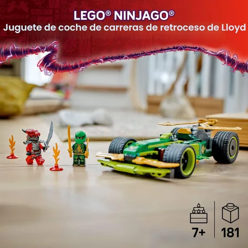 Miniatura 2 de LEGO NINJAGO - Auto de juguete Lloyd's Pull-Back Race Car - Juguete de construcción para juego de rol para niños y niñas, a partir de 7 años - Auto