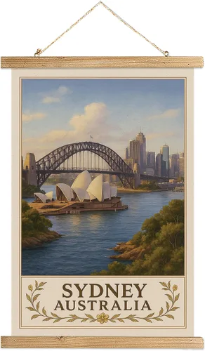 Miniatura 38 de Buenos Aires Argentina - Póster artístico de pared, impresión vintage de viaje con monumento a Obelisco, rollo colgante de lienzo de lino con marco