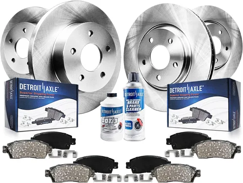 Detroit Axle - Kit de frenos para Hyundai Sonata 2011-2015 Kia Optima 2013-2016, Rotores de freno de disco Pastillas de freno de cerámica 2014