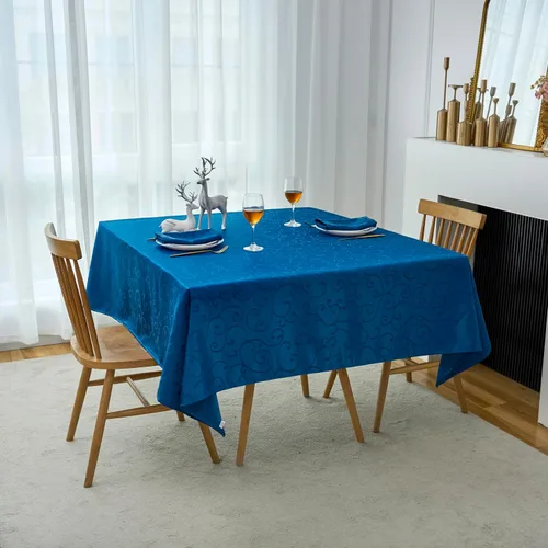 Miniatura 41 de Marina Decoration Mantel jacquard impermeable grueso elegante con ramas de damasco sólido de alta calidad, decorativo para el hogar, cocina, Crema