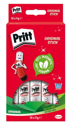 Pritt Pegamento en barra, seguro y apto para niños, para actividades de artes y manualidades, adhesivo de sujeción fuerte para suministros escolares