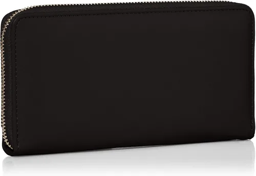 Miniatura 2 de Cartera de pulsera para mujer con soporte para teléfono celular con cremallera alrededor de la cartera de poliuretano negro
