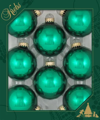 Miniatura 26 de Christmas by Krebs - Esferas de vidrio para Navidad, fabricadas en Estados Unidos, de diseño y sin uniones Brillante Victoria Azul