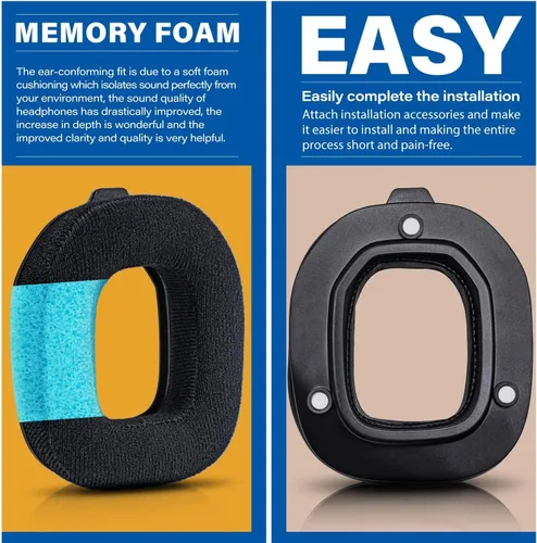 Miniatura 2 de Almohadillas para oídos A40 TR, almohadillas de repuesto compatibles con Astro A40 tr Headset I A40 TR Mod Kit/A40 Accesorios/diadema/espuma