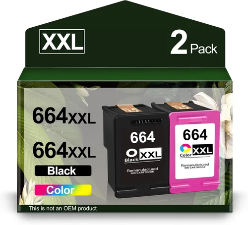 664xl - Cartucho de tinta negro y color de repuesto para HP 664 XL para impresora DeskJet 1115 2135 2138 3635 3636 3638 4675 4676 4678 4535 4536