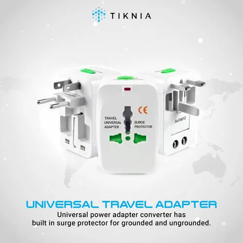 Miniatura 2 de Adaptador de viaje, todo en todo el mundo, adaptador universal europeo, enchufe de cargador de pared internacional para (sin puerto USB) Asia Europa