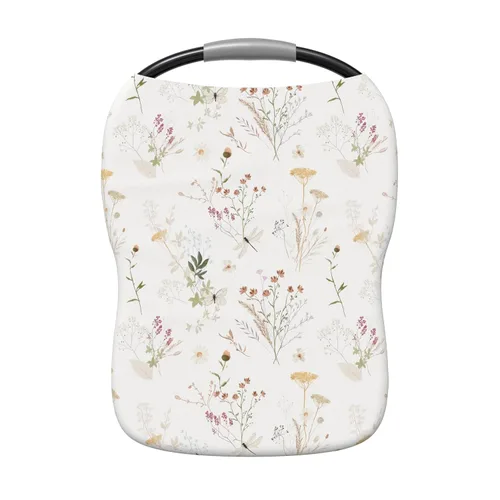 Miniatura 10 de Pobi Baby Premium - Funda multiusos para lactancia, asiento de automóvil, carrito de compras, silla alta y funda de lactancia, bufanda floral
