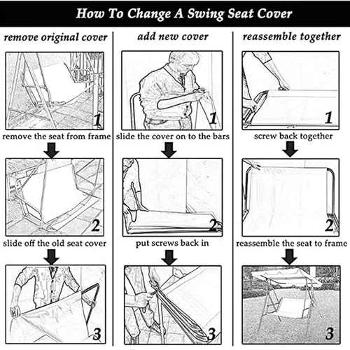 Miniatura 8 de Tela de repuesto para columpio de porche, 900D gruesa, impermeable, resistente a los rayos UV, para todo tipo de clima, para asiento de columpio