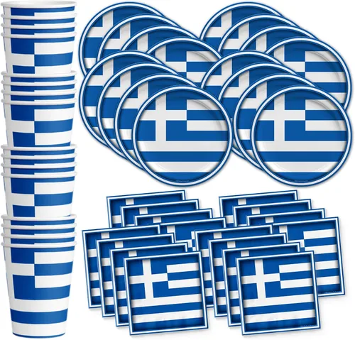 Miniatura 16 de Platos de papel del 4 de julio, juegos de platos desechables del 4 de julio, suministros para fiestas patrióticas de bandera estadounidense, platos
