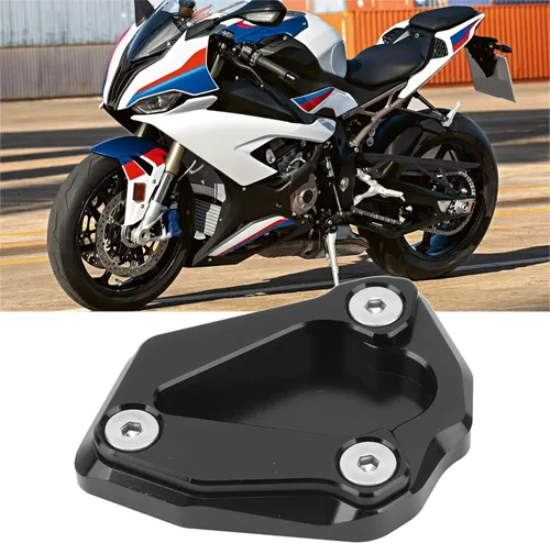 Miniatura 6 de Extensor de pata de cabra de motocicleta, almohadilla de extensión de soporte lateral para pie, placa de soporte de aleación de aluminio