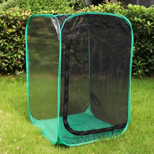 Miniatura 7 de RESTCLOUD Hábitat grande de mariposa monarca de 36 pulgadas, jaula de malla plegable gigante para insectos, terrario, 24 x 24 x 36 pulgadas