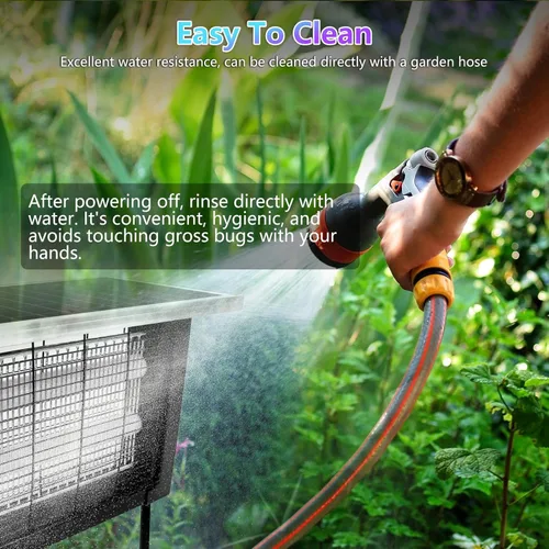 Miniatura 5 de Potente exterminador solar de insectos para exteriores para 2000 pies cuadrados con cable de extensión de 13 pies, exterminador de mosquitos