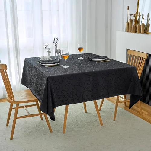 Miniatura 42 de Marina Decoration Mantel jacquard impermeable grueso elegante con ramas de damasco sólido de alta calidad, decorativo para el hogar, cocina, Crema
