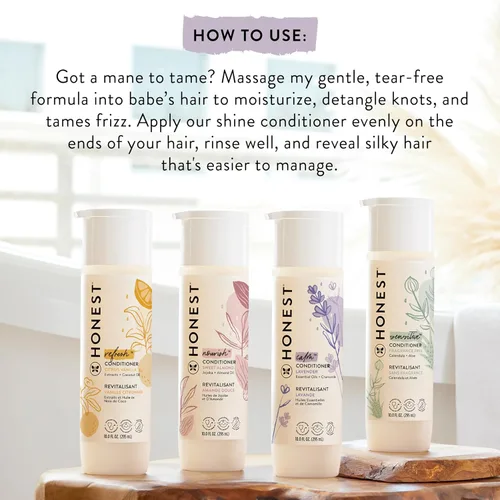 Miniatura 9 de The Honest Company Acondicionador de vainilla cítrica + paquete desenredante acondicionador (10 onzas líquidas, 4 onzas líquidas) Derivado