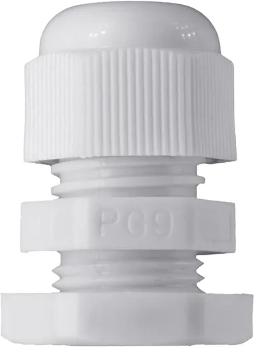 Miniatura 10 de Lantee PG 7 Prensaestopas - 20 piezas de plástico blanco Nylon impermeable de alambre de montaje de conector