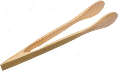 M.V. Trading BTTS734 - Pinza para tostadas de bambú con cuchara, 7¾ pulgadas