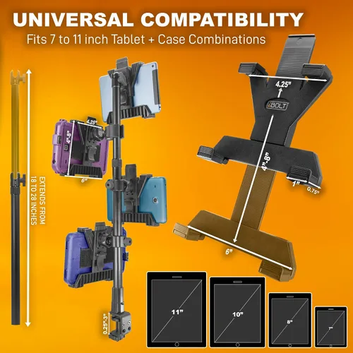 Miniatura 5 de iBOLT TabDock - Soporte de abrazadera para punto de compra, con 4 soportes para tableta, perfecto para múltiples aplicaciones de entrega