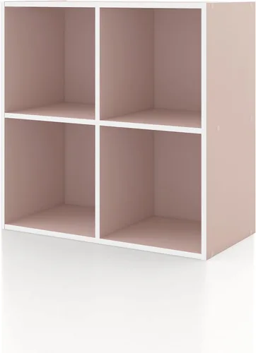Miniatura 49 de Homes: Inside + Out Apexa - Estantería organizadora de almacenamiento de 2 cubos, estantería apilable de madera para cubos para organización