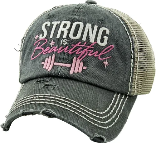 Miniatura 3 de Funky Junque - Gorra de béisbol para mujer, estilo vintage, con parche bordado, aspecto gastado, sin estructura