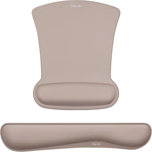 Miniatura 27 de MOSISO Juego de Reposamuñecas para Teclado y Mouse, Alfombrilla Ergonómica con Base Antideslizante para Alivio del Dolor en Casa/Oficina y Escritura