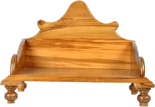 Miniatura 8 de Hastha Kalalu Moksha Teakwood Pooja Mandir para el hogar I Templo de madera maciza hecho a mano de primera calidad I Mantap Puja colgante de pared