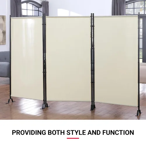 Miniatura 5 de Productos Proman FS17067 Galaxy - Divisor de habitación para interior/exterior (3 paneles), 102” de ancho x 16” de profundidad x 71” de alto Beige